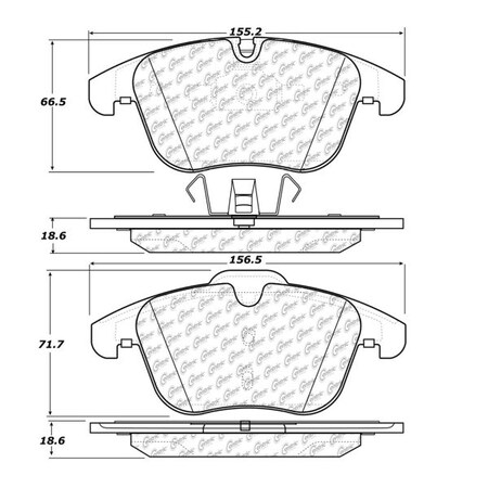 Centric Parts Centric Premium Pads, 300.12410 300.12410